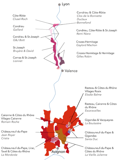 Northern Rhône Map